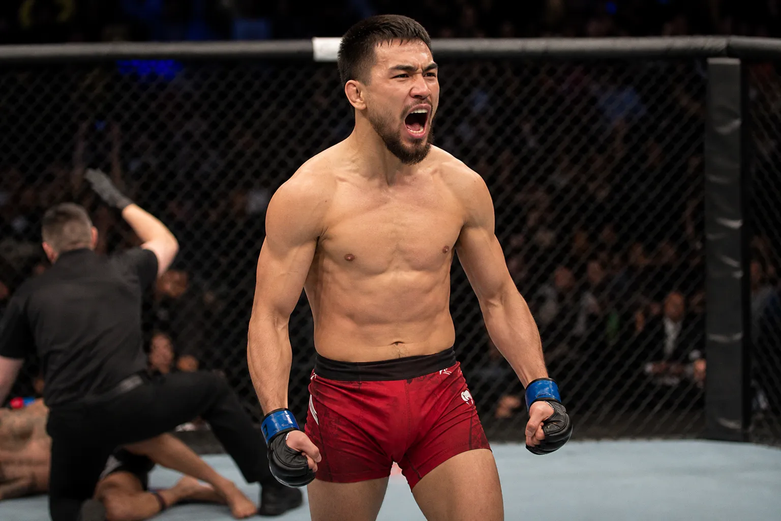 Дияр Нургожай оформил эффектный нокаут на турнире UFC в Лас-Вегасе